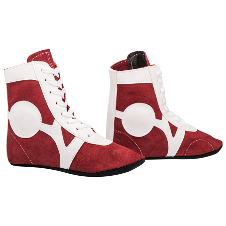 Купить Обувь для самбо RS001/2, замша, красный Rusco в Аксае 